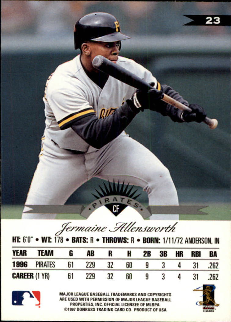 1997 Leaf Baseball "Main Set" Cards #1 to #200 - Picture 47 of 399