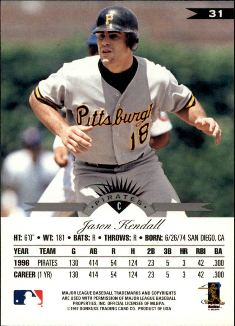 1997 Leaf Baseball "Main Set" Cards #1 to #200 - Picture 63 of 399