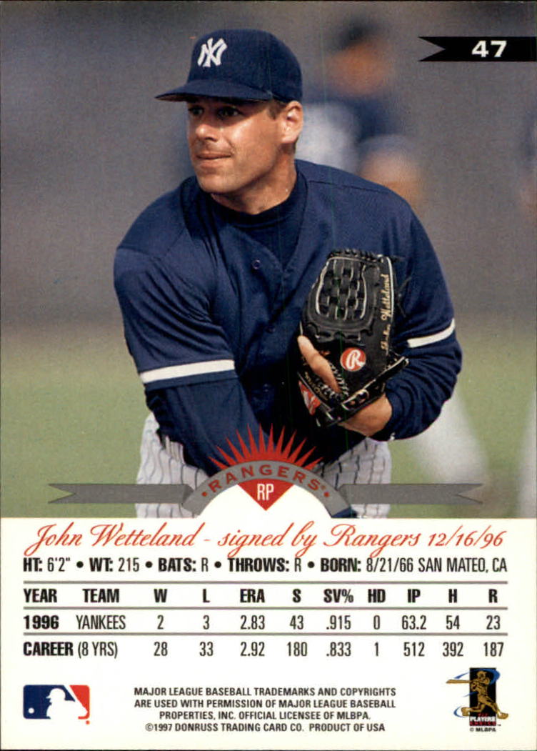 1997 Leaf Baseball "Main Set" Cards #1 to #200 - Picture 95 of 399