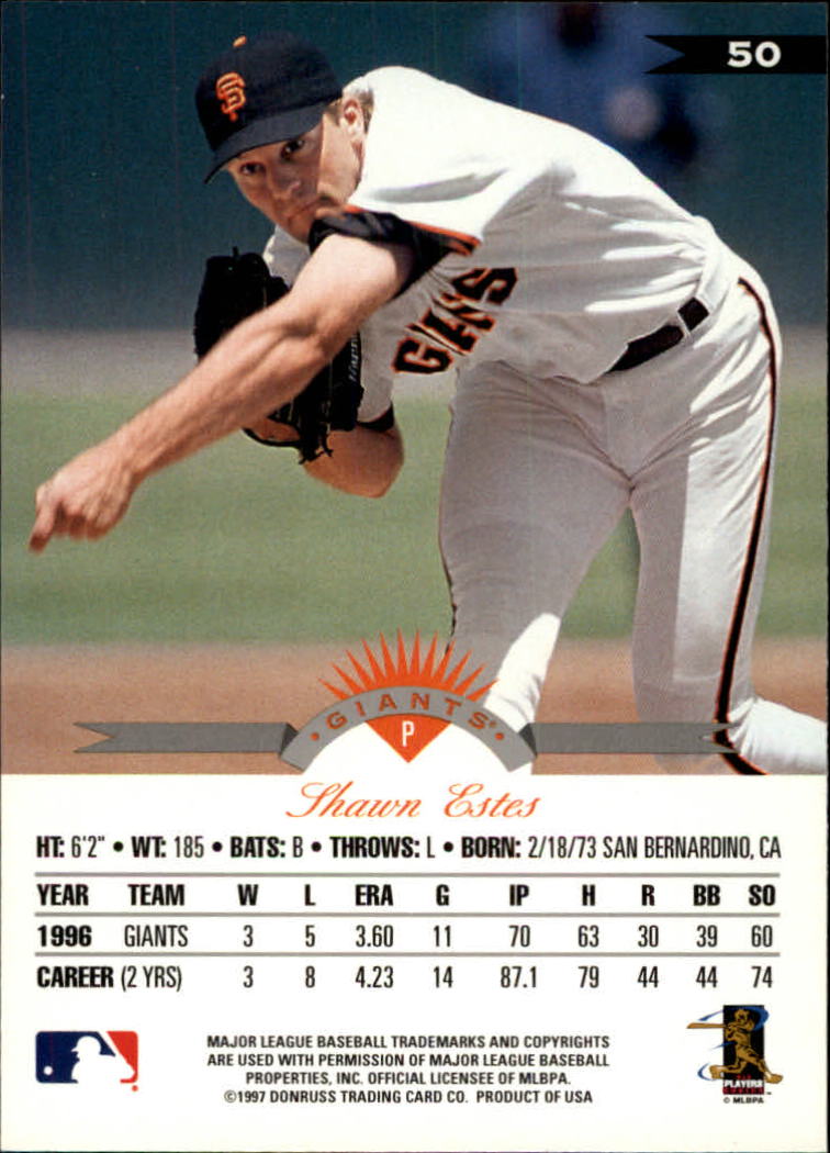 1997 Leaf Baseball "Main Set" Cards #1 to #200 - Picture 101 of 399