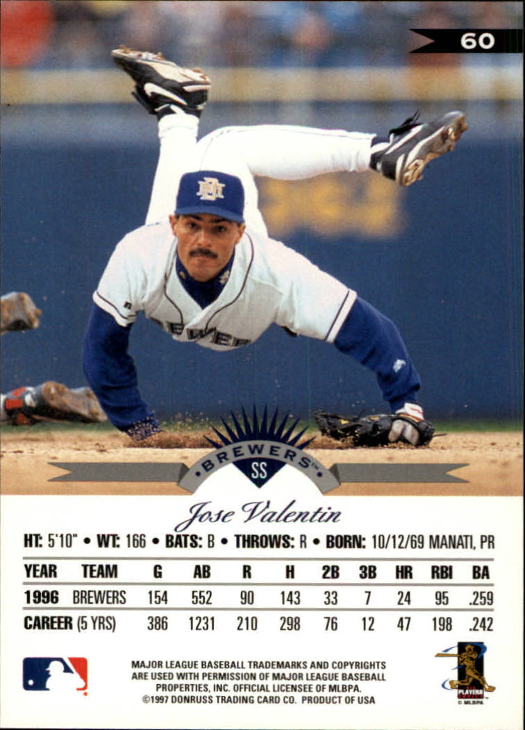 1997 Leaf Baseball "Main Set" Cards #1 to #200 - Picture 121 of 399