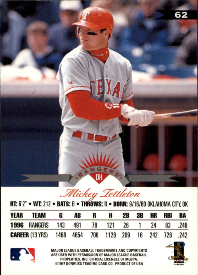 1997 Leaf Baseball "Main Set" Cards #1 to #200 - Picture 125 of 399