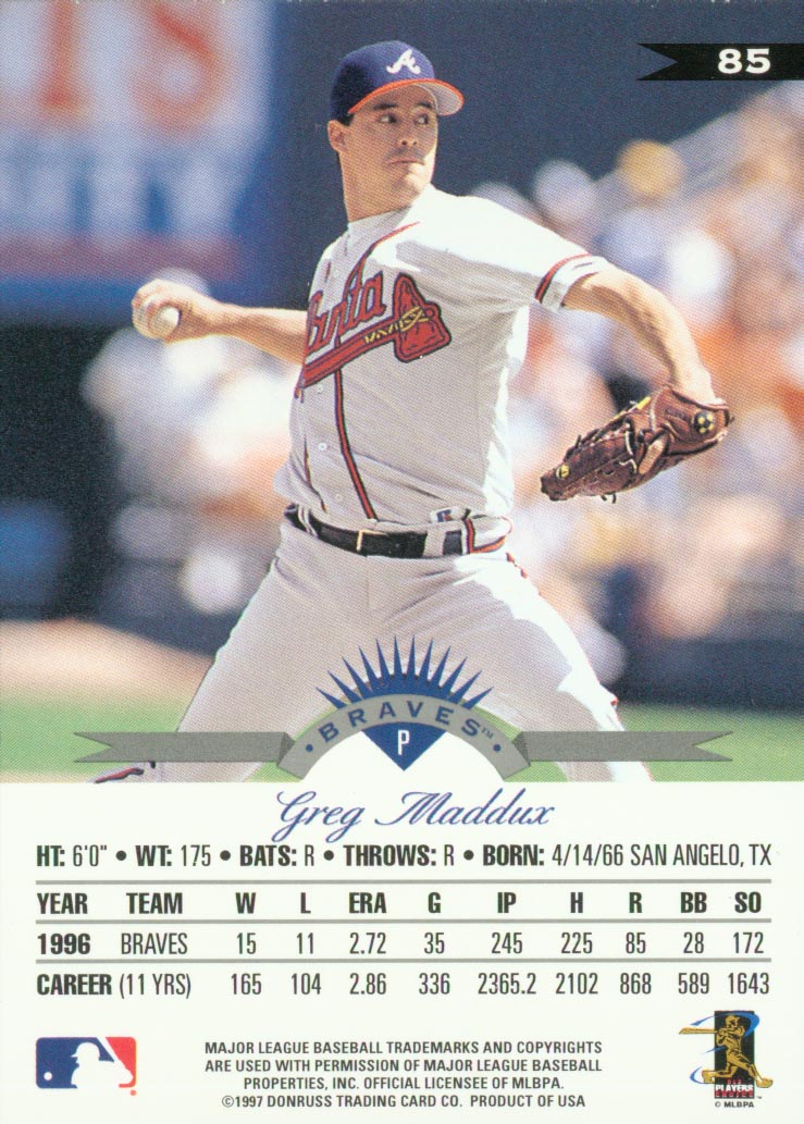 1997 Leaf Baseball "Main Set" Cards #1 to #200 - Picture 171 of 399