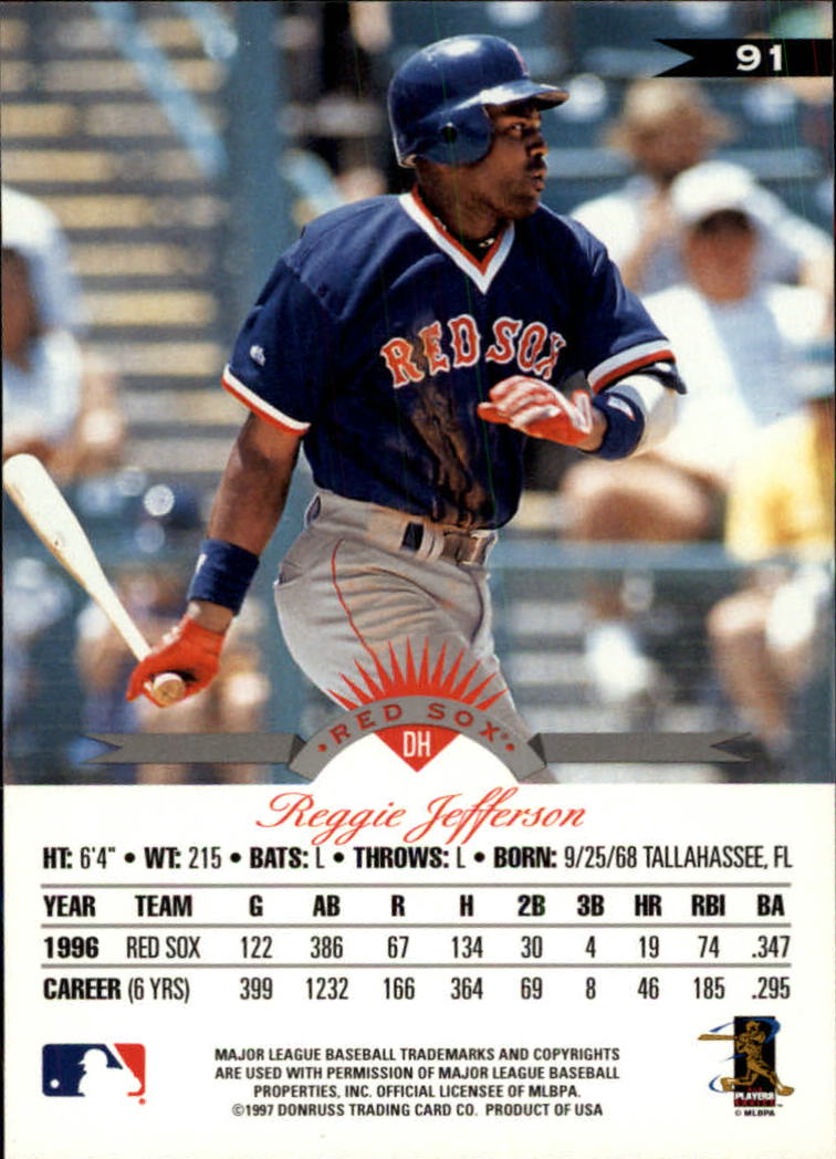 1997 Leaf Baseball "Main Set" Cards #1 to #200 - Picture 183 of 399
