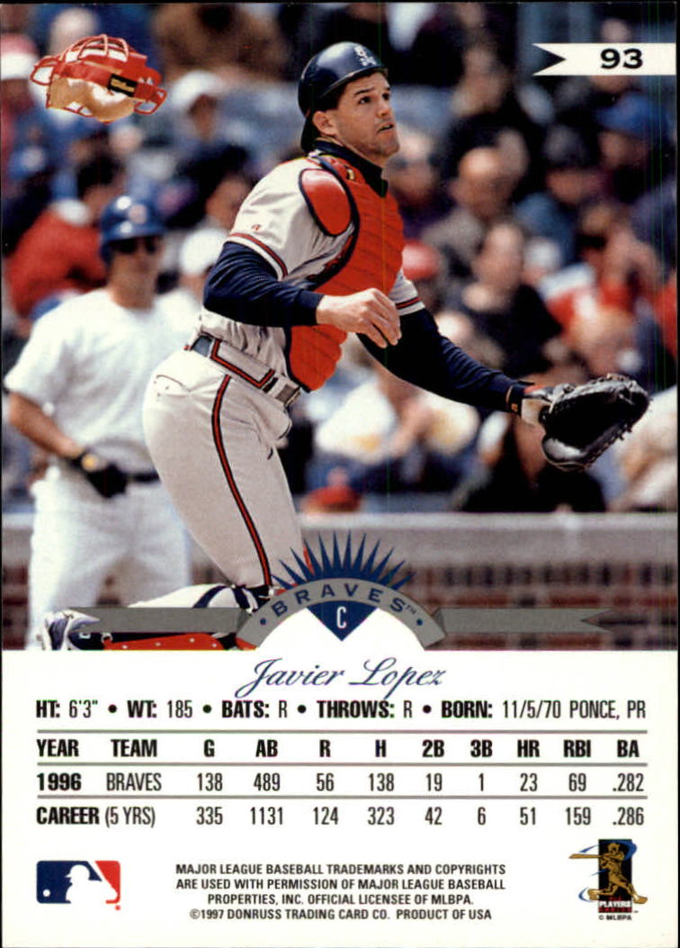 1997 Leaf Baseball "Main Set" Cards #1 to #200 - Picture 187 of 399