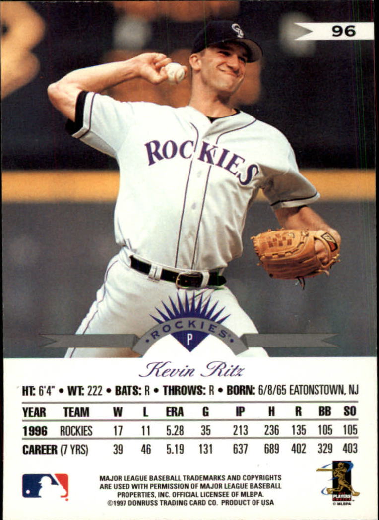 1997 Leaf Baseball "Main Set" Cards #1 to #200 - Picture 193 of 399