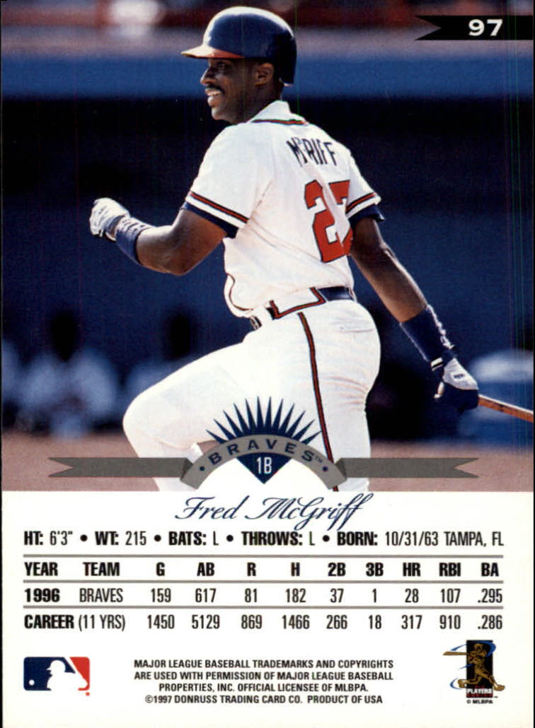 1997 Leaf Baseball "Main Set" Cards #1 to #200 - Picture 195 of 399