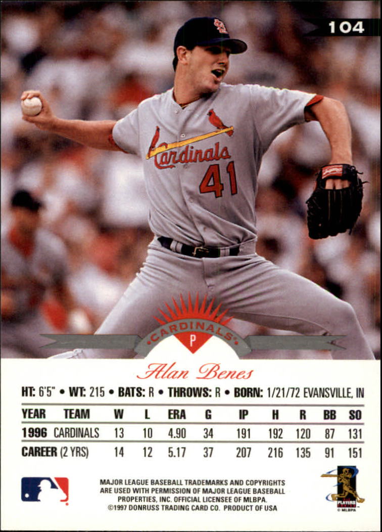 1997 Leaf Baseball "Main Set" Cards #1 to #200 - Picture 209 of 399