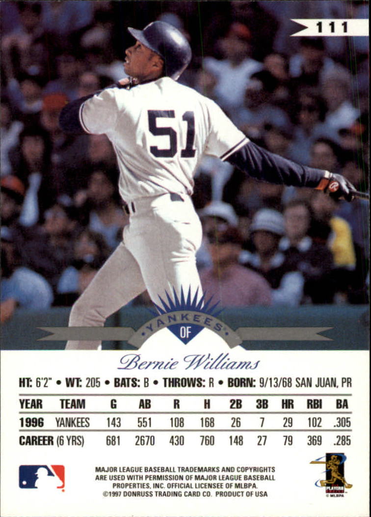 1997 Leaf Baseball "Main Set" Cards #1 to #200 - Picture 223 of 399