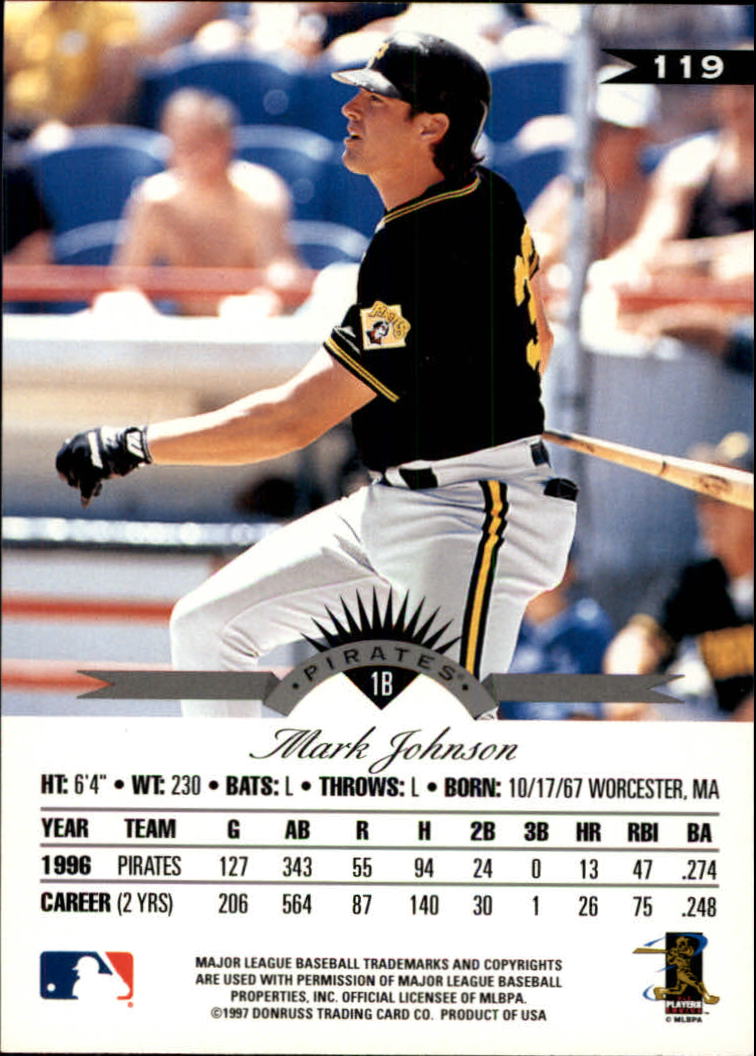 1997 Leaf Baseball "Main Set" Cards #1 to #200 - Picture 239 of 399