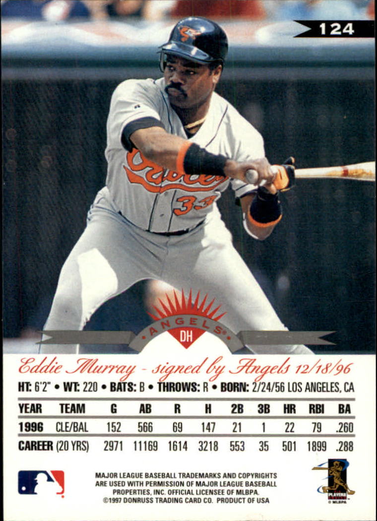 1997 Leaf Baseball "Main Set" Cards #1 to #200 - Picture 249 of 399