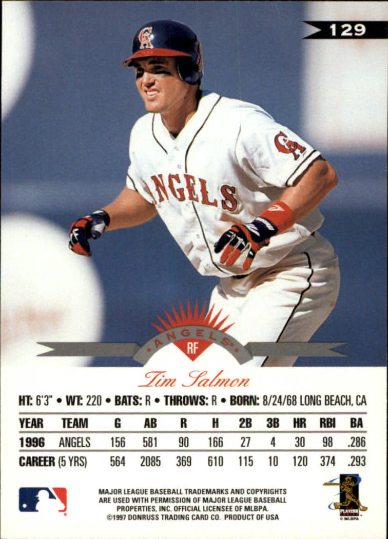1997 Leaf Baseball "Main Set" Cards #1 to #200 - Picture 259 of 399