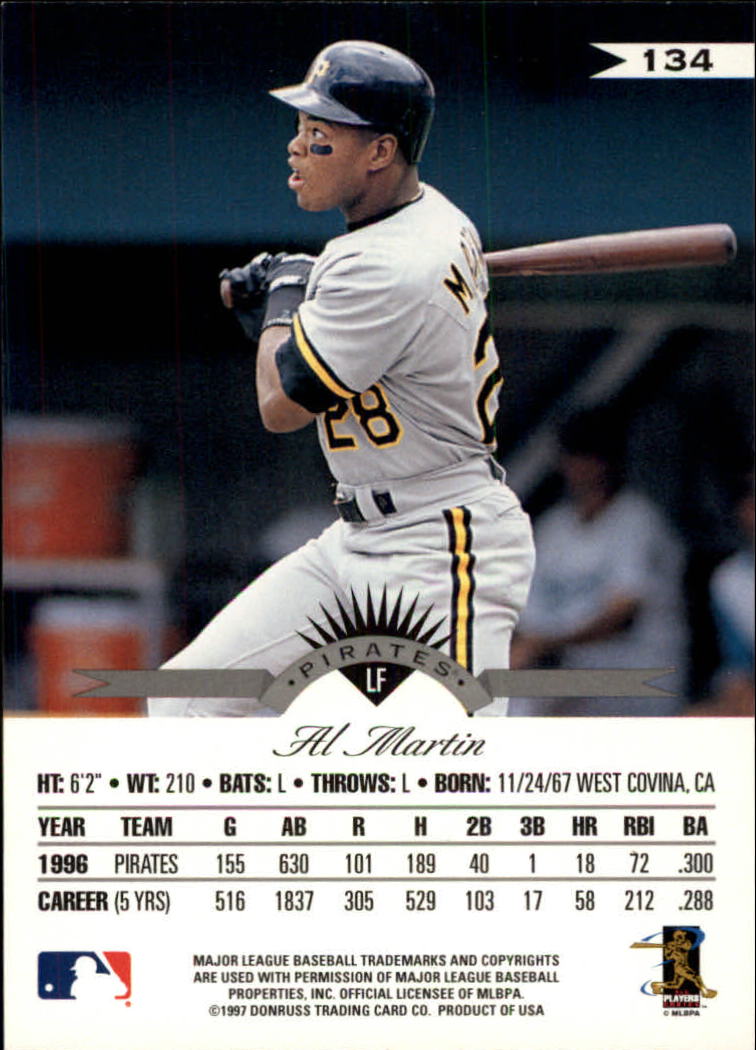 1997 Leaf Baseball "Main Set" Cards #1 to #200 - Picture 269 of 399