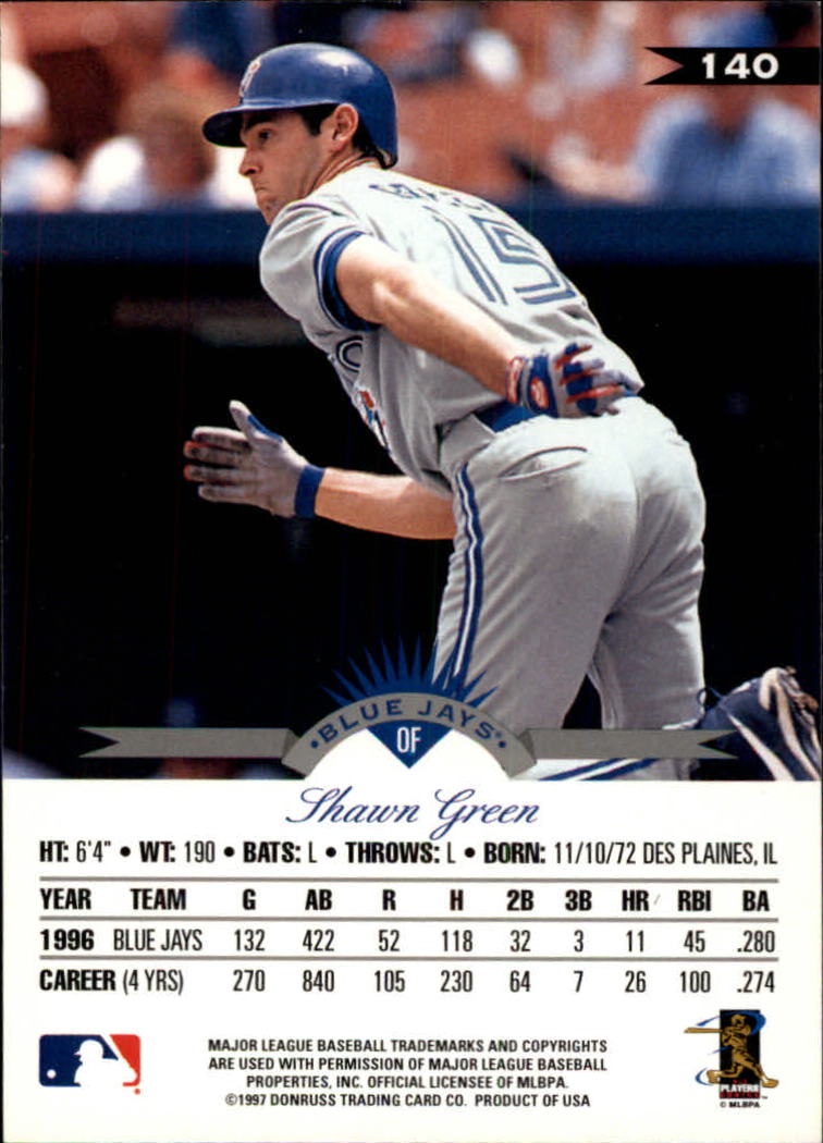 1997 Leaf Baseball "Main Set" Cards #1 to #200 - Picture 281 of 399