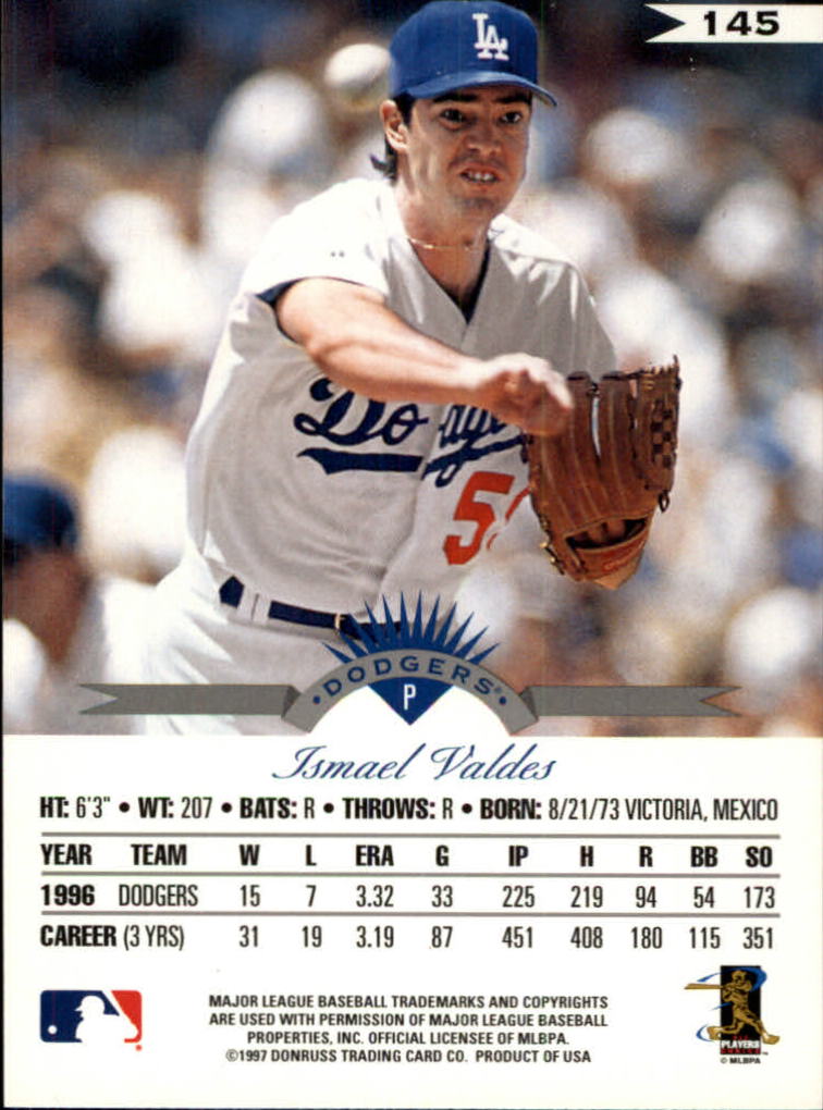 1997 Leaf Baseball "Main Set" Cards #1 to #200 - Picture 291 of 399