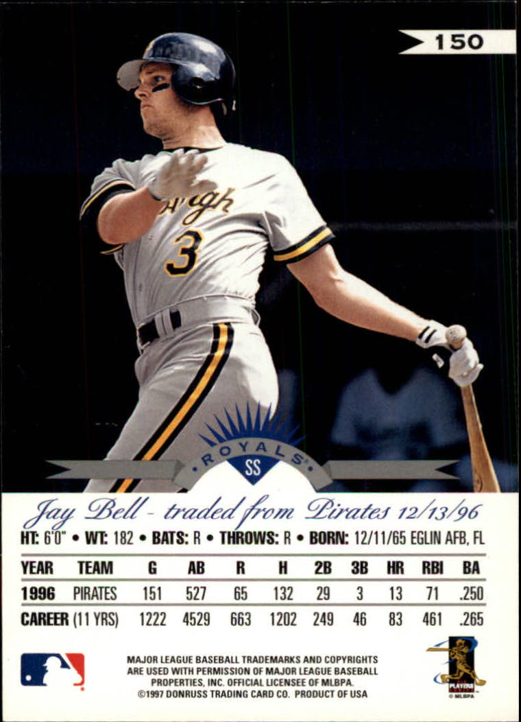 1997 Leaf Baseball "Main Set" Cards #1 to #200 - Picture 301 of 399