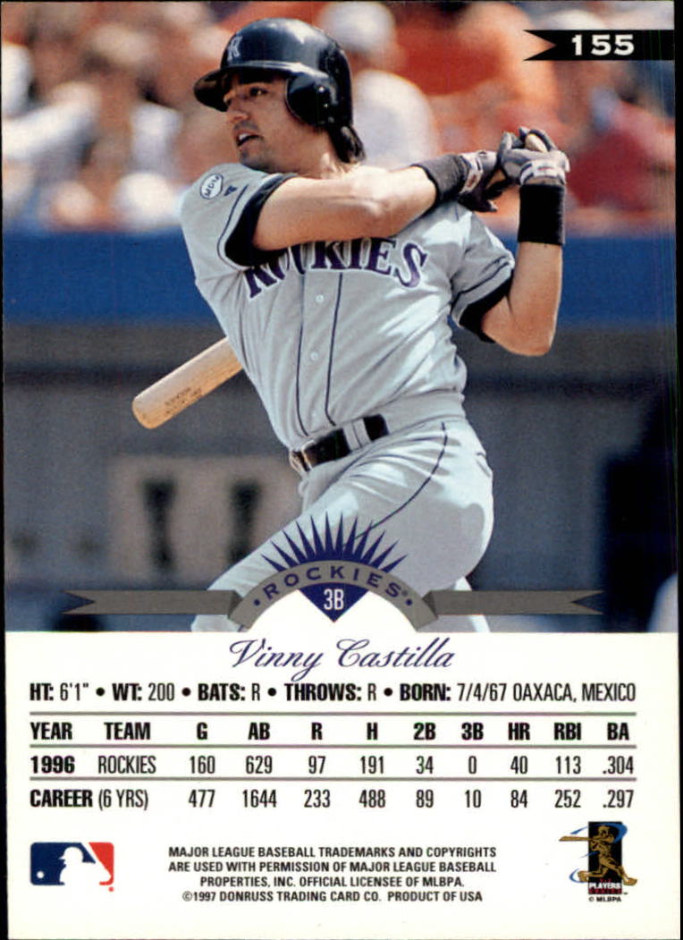1997 Leaf Baseball "Main Set" Cards #1 to #200 - Picture 311 of 399