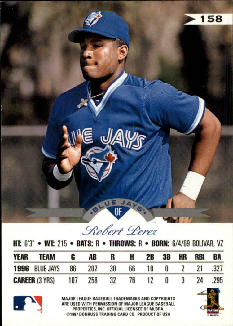 1997 Leaf Baseball "Main Set" Cards #1 to #200 - Picture 317 of 399