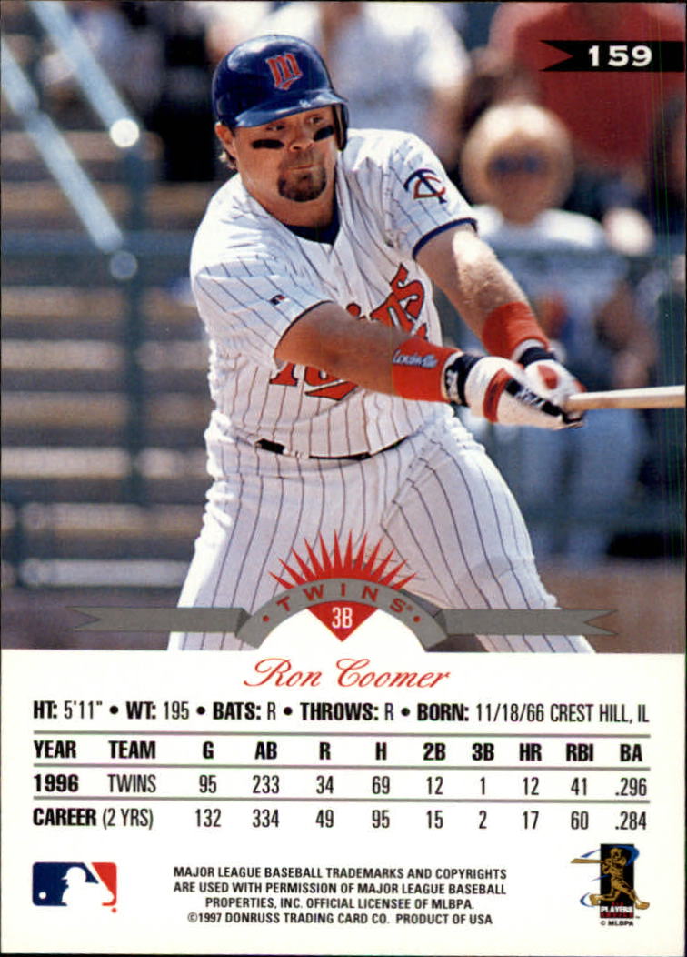 1997 Leaf Baseball "Main Set" Cards #1 to #200 - Picture 319 of 399