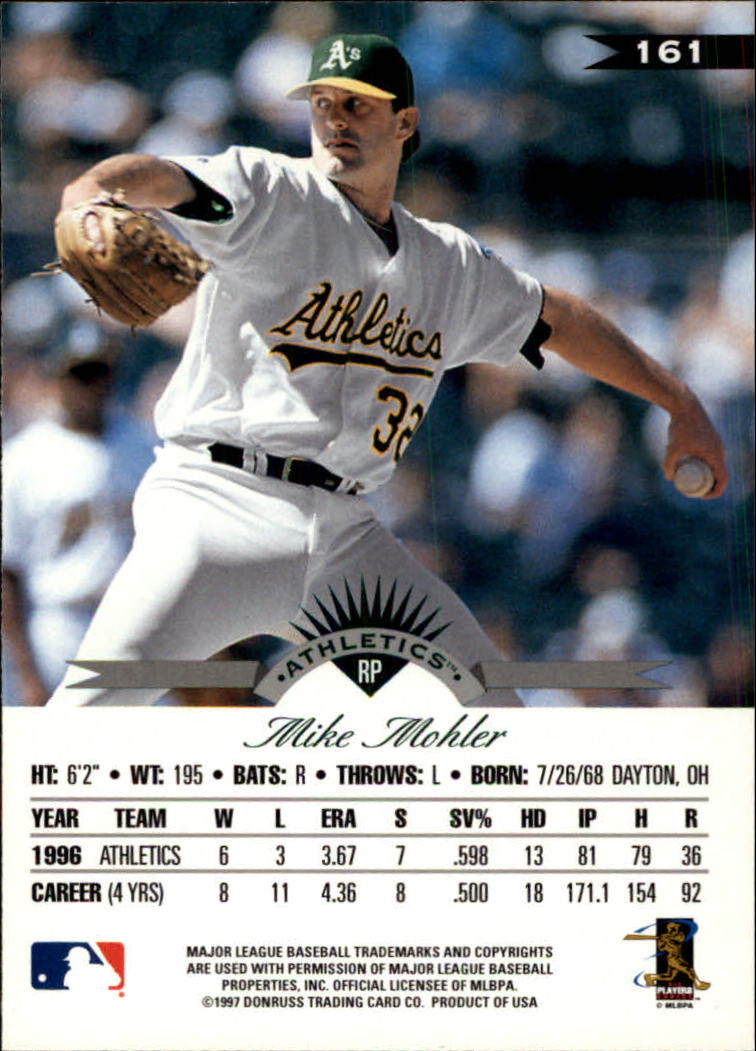 1997 Leaf Baseball "Main Set" Cards #1 to #200 - Picture 323 of 399