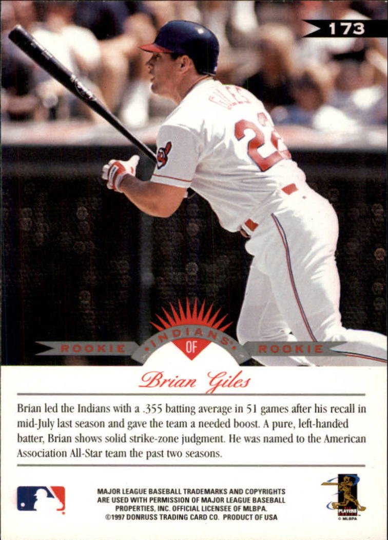 1997 Leaf Baseball "Main Set" Cards #1 to #200 - Picture 345 of 399