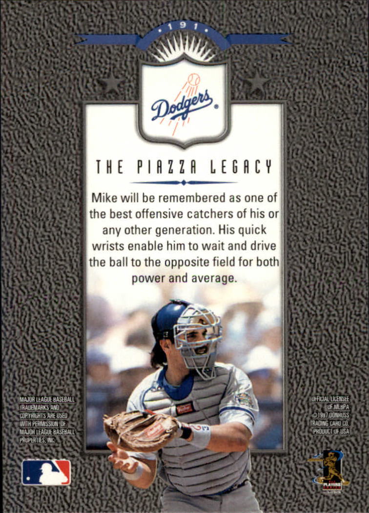 1997 Leaf Baseball "Main Set" Cards #1 to #200 - Picture 381 of 399