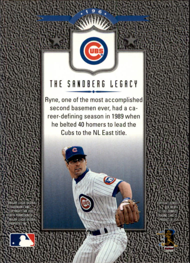 1997 Leaf Baseball "Main Set" Cards #1 to #200 - Picture 391 of 399