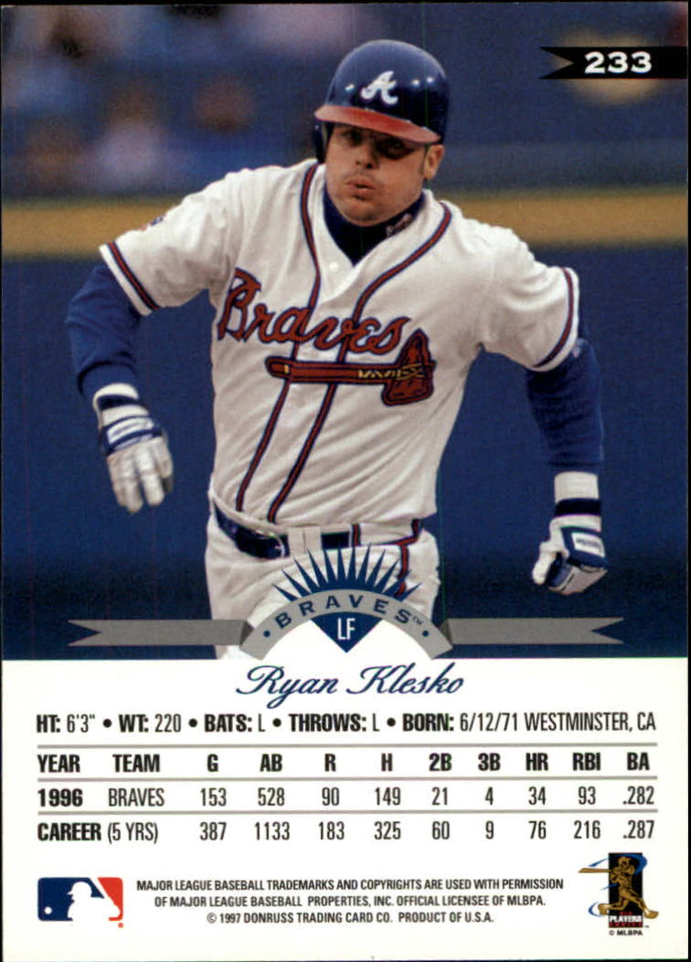 1997 Leaf Baseball "Main Set" Cards #201 to #400 - Picture 67 of 398