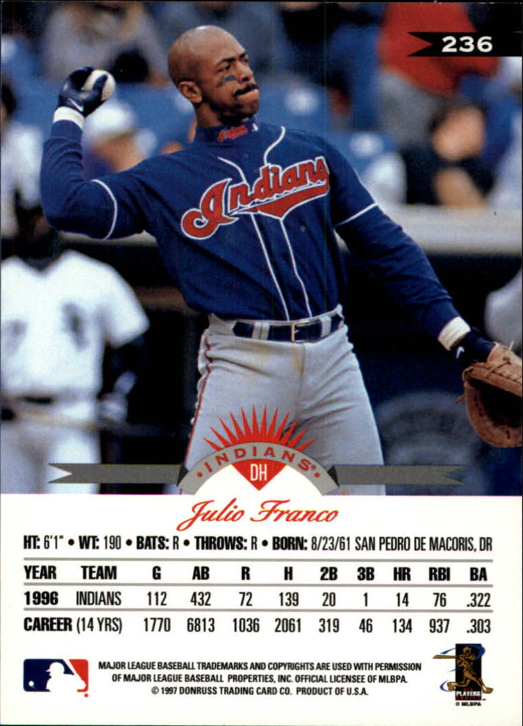 1997 Leaf Baseball "Main Set" Cards #201 to #400 - Picture 73 of 398