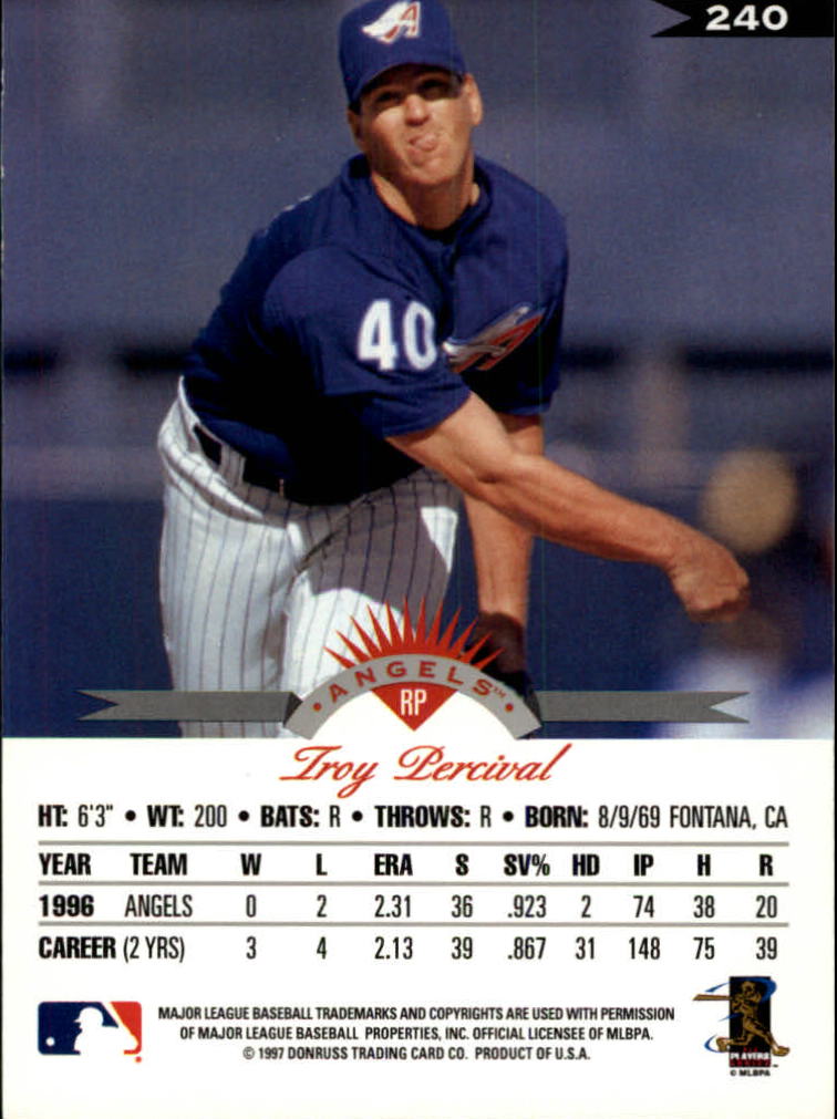 1997 Leaf Baseball "Main Set" Cards #201 to #400 - Picture 81 of 398