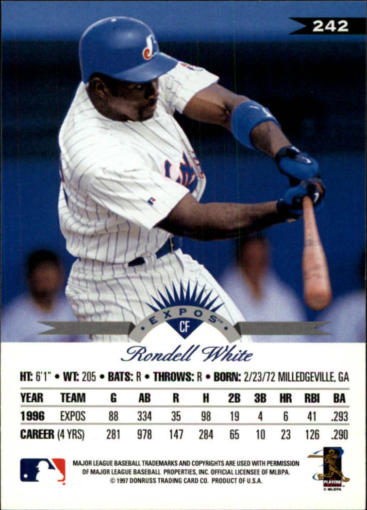 1997 Leaf Baseball "Main Set" Cards #201 to #400 - Picture 85 of 398