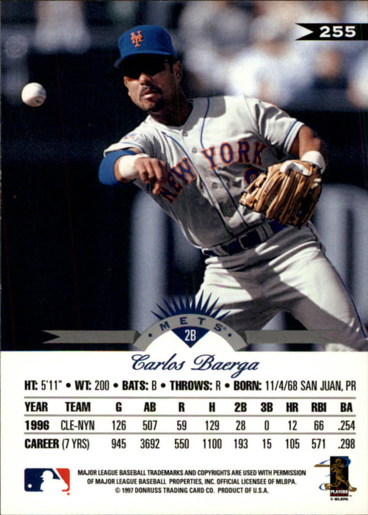 1997 Leaf Baseball "Main Set" Cards #201 to #400 - Picture 110 of 398