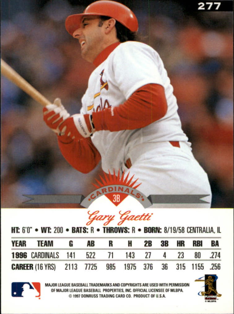 1997 Leaf Baseball "Main Set" Cards #201 to #400 - Picture 154 of 398