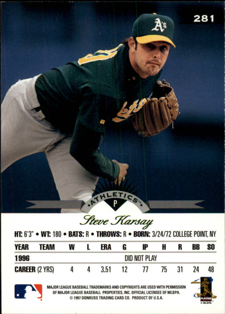 1997 Leaf Baseball "Main Set" Cards #201 to #400 - Picture 162 of 398