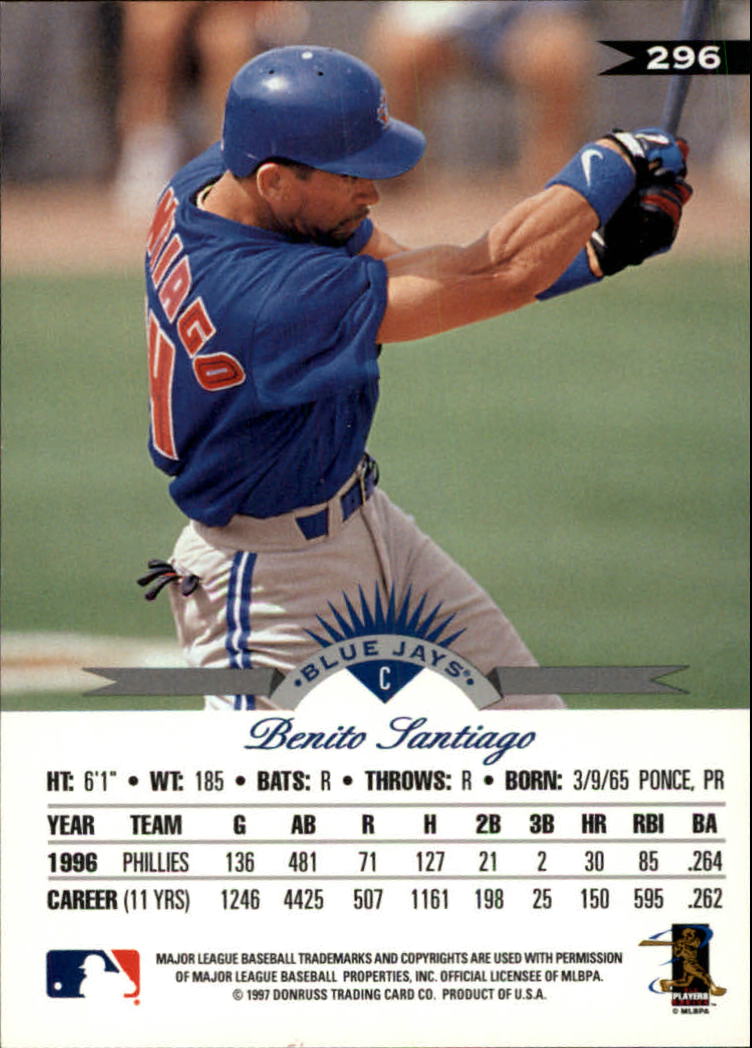 1997 Leaf Baseball "Main Set" Cards #201 to #400 - Picture 192 of 398
