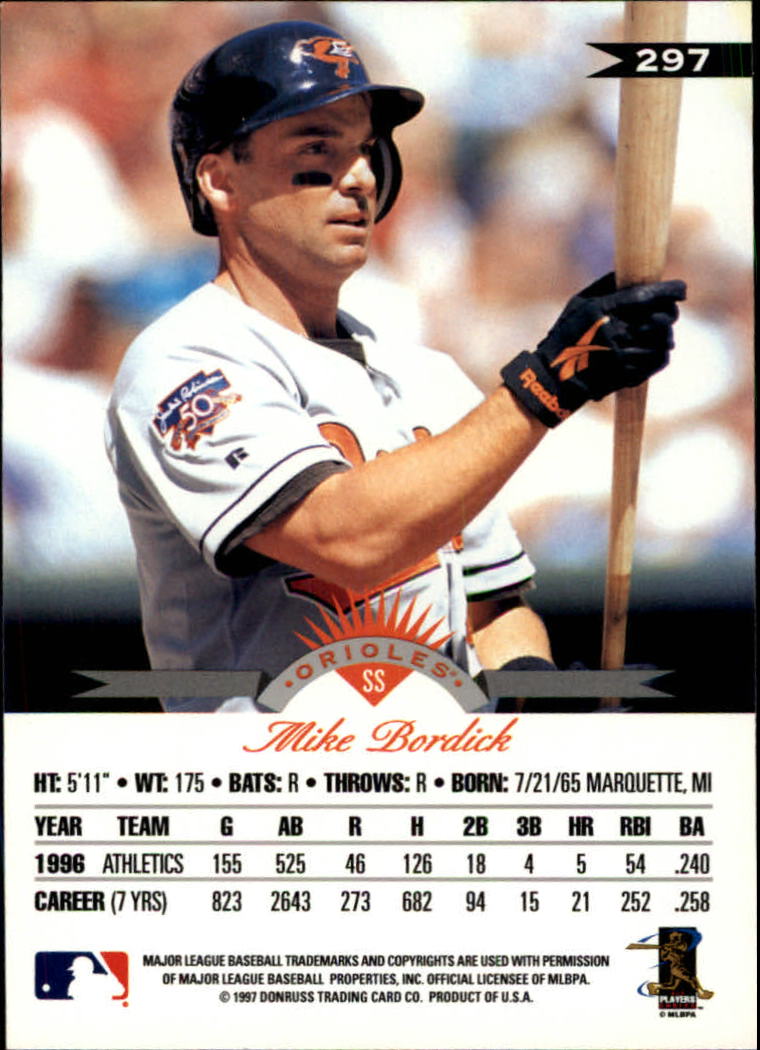 1997 Leaf Baseball "Main Set" Cards #201 to #400 - Picture 194 of 398
