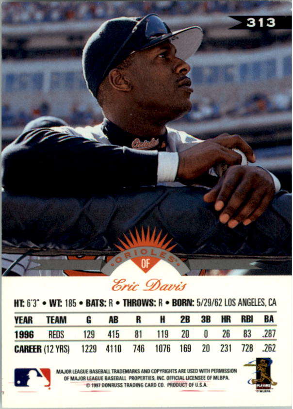 1997 Leaf Baseball "Main Set" Cards #201 to #400 - Picture 226 of 398