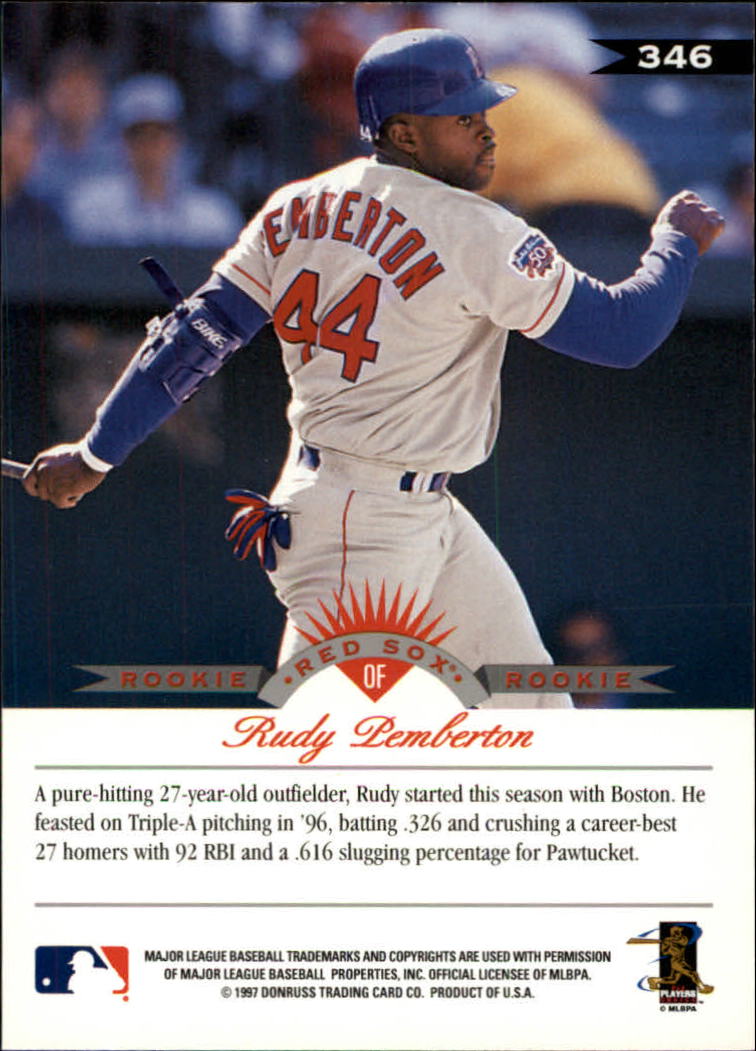 1997 Leaf Baseball "Main Set" Cards #201 to #400 - Picture 291 of 398