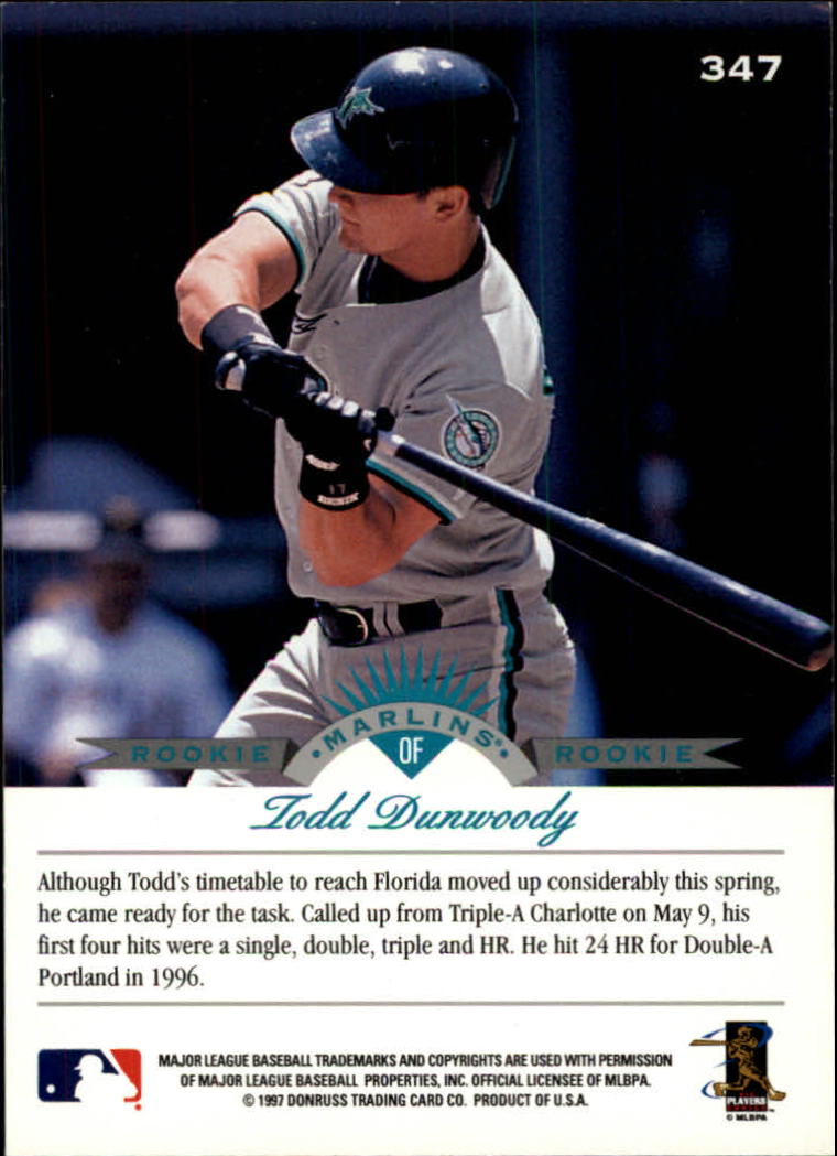 1997 Leaf Baseball "Main Set" Cards #201 to #400 - Picture 293 of 398