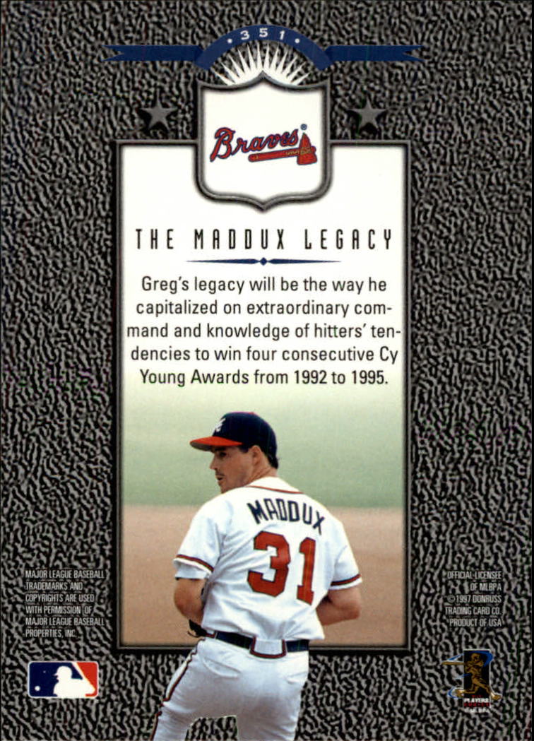 1997 Leaf Baseball "Main Set" Cards #201 to #400 - Picture 301 of 398