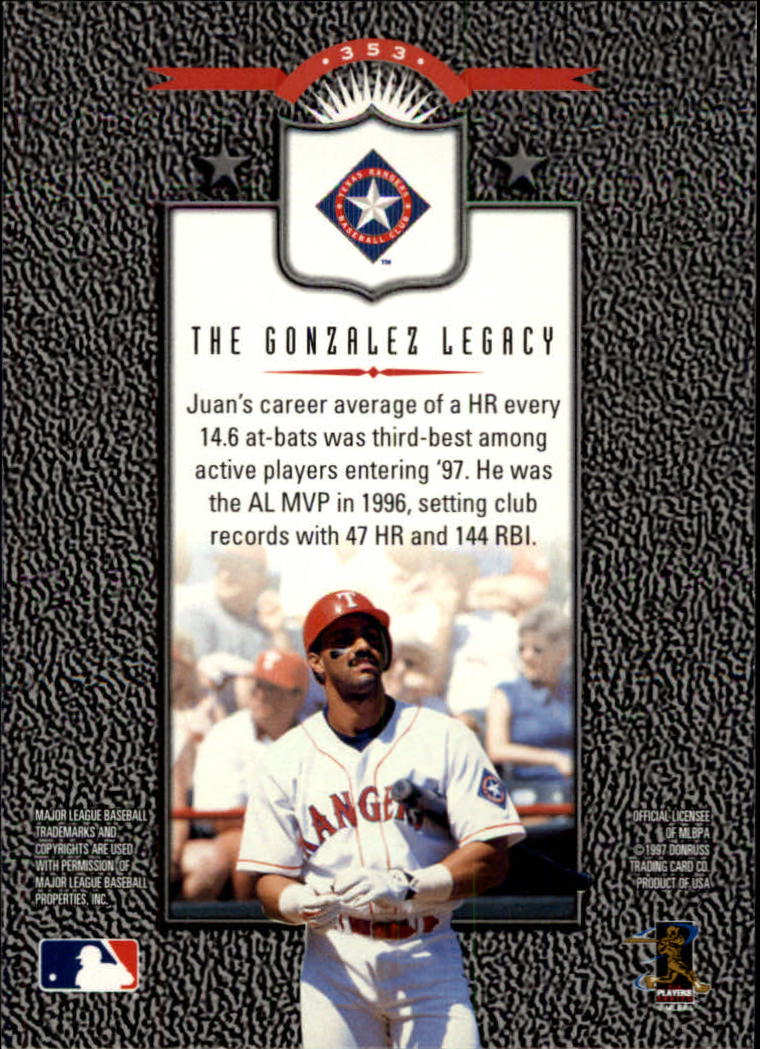 1997 Leaf Baseball "Main Set" Cards #201 to #400 - Picture 305 of 398