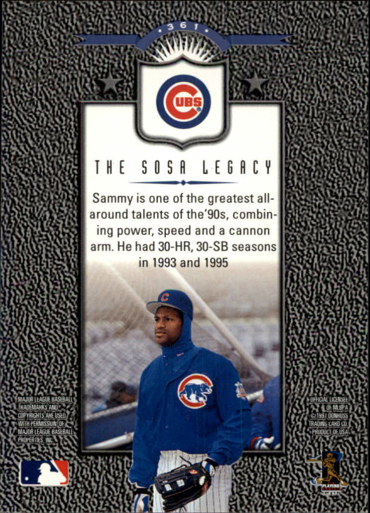 1997 Leaf Baseball "Main Set" Cards #201 to #400 - Picture 321 of 398