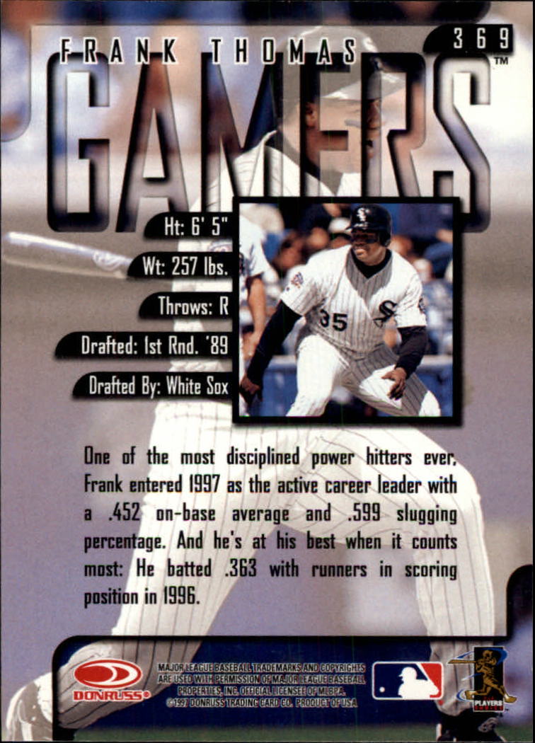 1997 Leaf Baseball "Main Set" Cards #201 to #400 - Picture 337 of 398