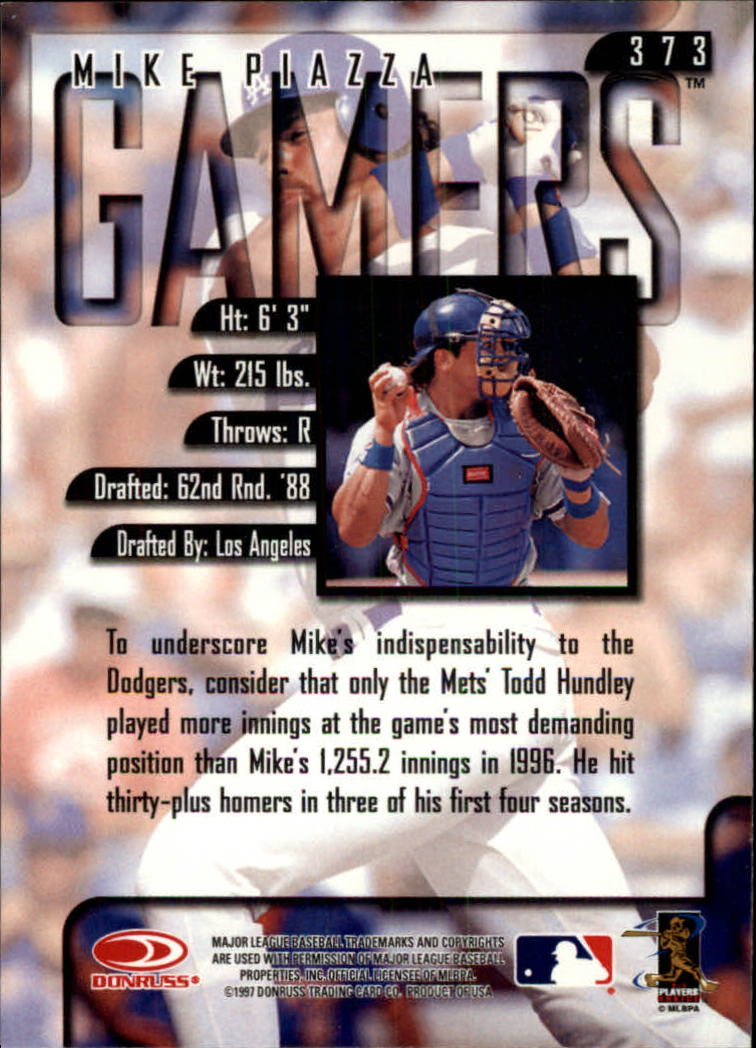 1997 Leaf Baseball "Main Set" Cards #201 to #400 - Picture 345 of 398