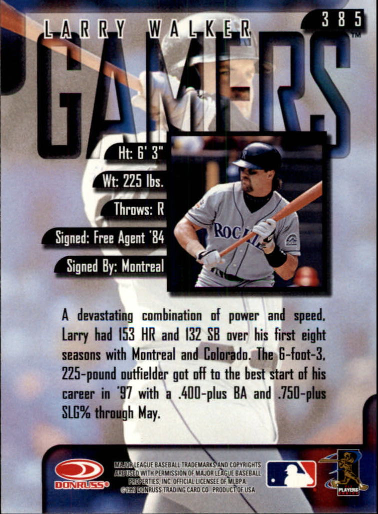 1997 Leaf Baseball "Main Set" Cards #201 to #400 - Picture 368 of 398