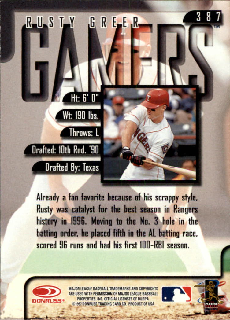 1997 Leaf Baseball "Main Set" Cards #201 to #400 - Picture 372 of 398