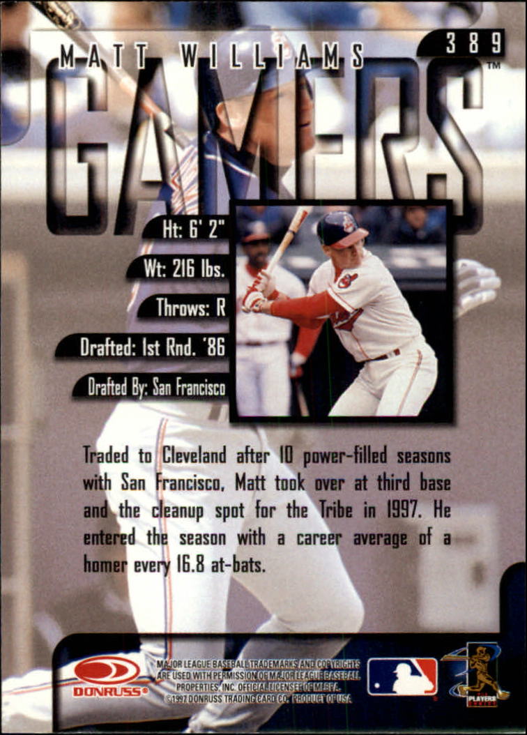 1997 Leaf Baseball "Main Set" Cards #201 to #400 - Picture 376 of 398