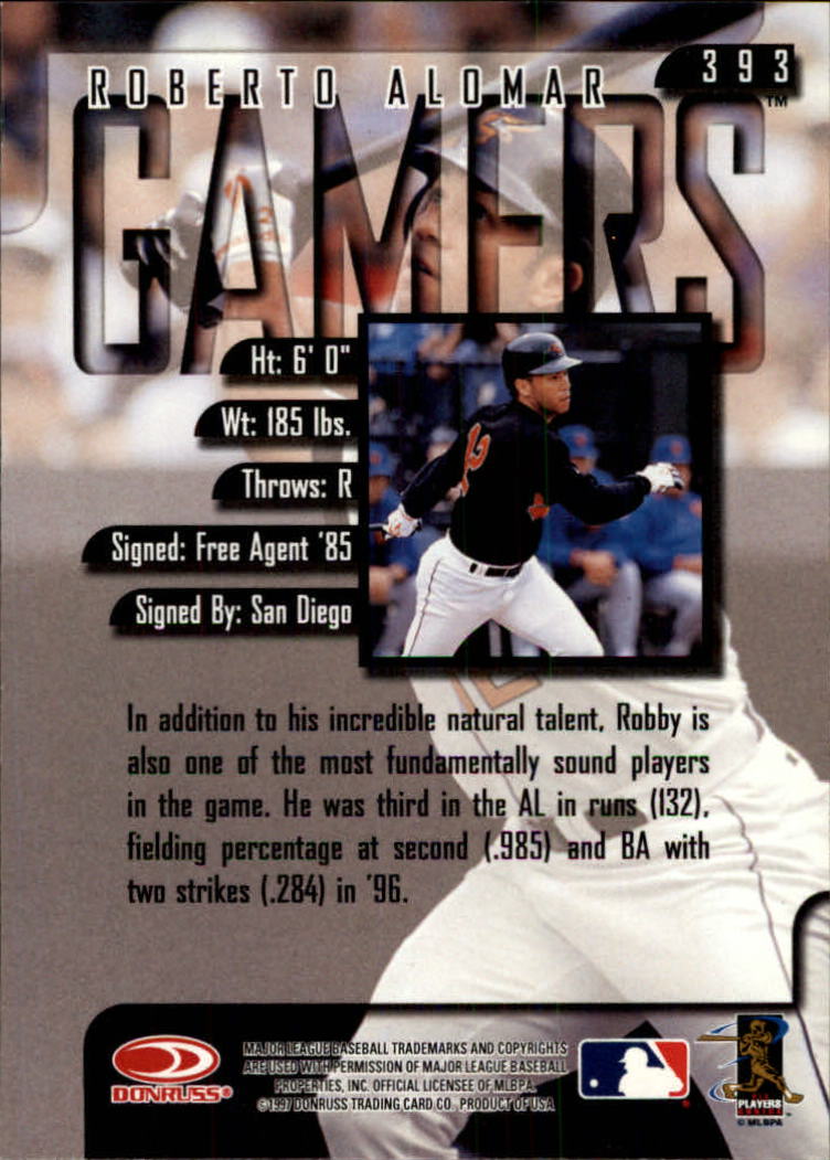 1997 Leaf Baseball "Main Set" Cards #201 to #400 - Picture 384 of 398