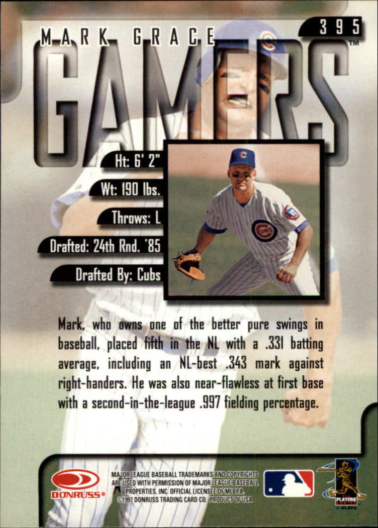 1997 Leaf Baseball "Main Set" Cards #201 to #400 - Picture 388 of 398