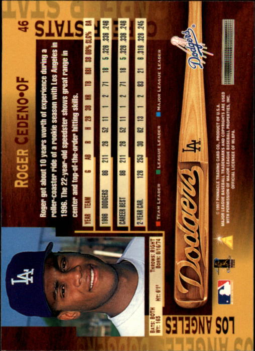 1997 Pinnacle Baseball Card Pick